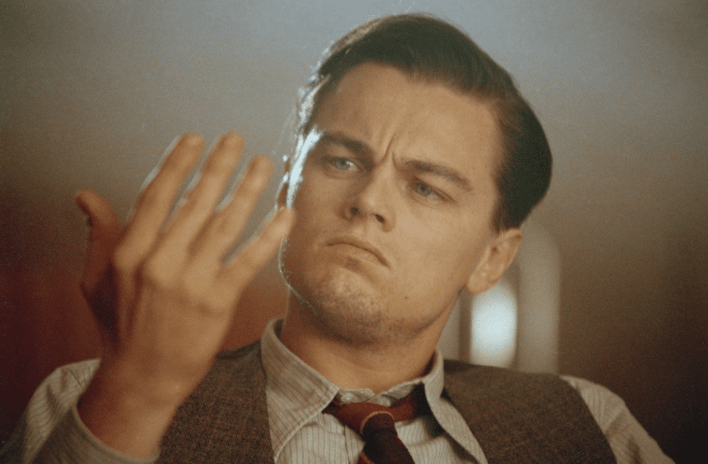 Leonardo DiCaprio from The Aviator movie playing role of Howard Huges who had OCD