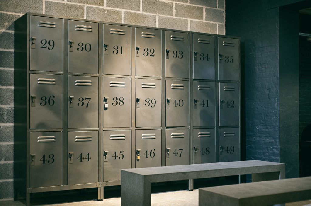 Numbers written on locker