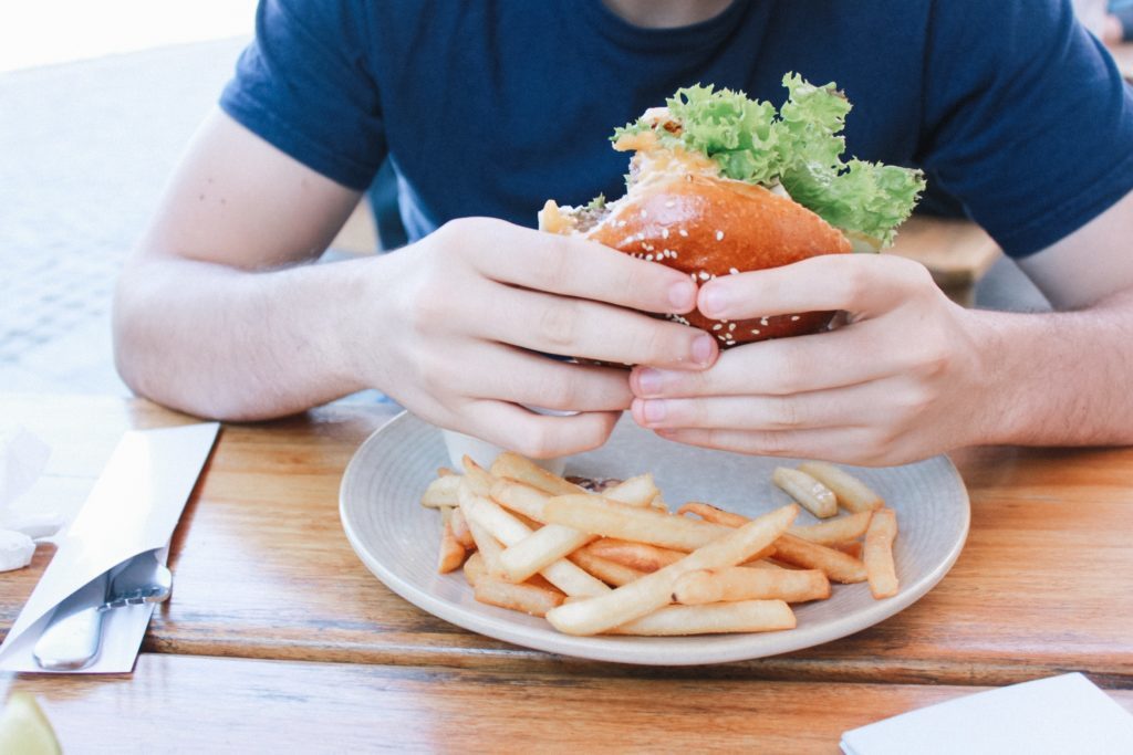 A man with eating disorder