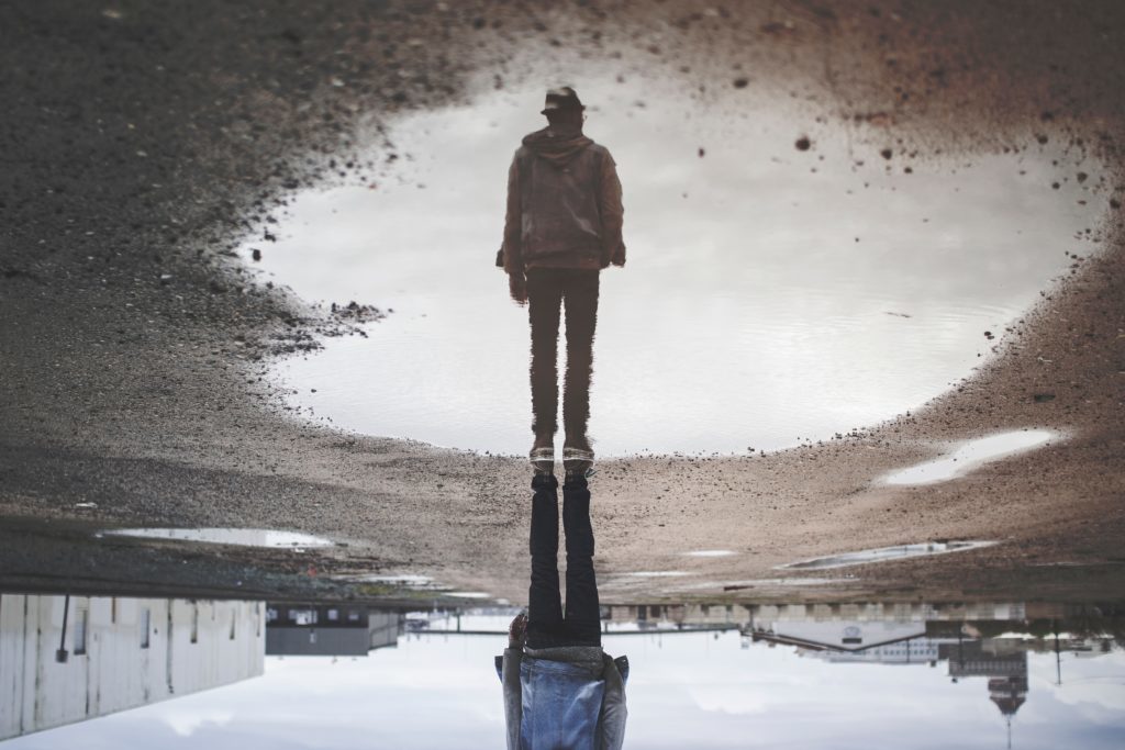 A man standing alone